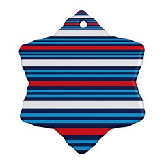 Martini Style Racing Tape Blue Red White Ornament (snowflake)