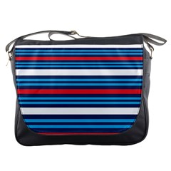 Martini Style Racing Tape Blue Red White Messenger Bags