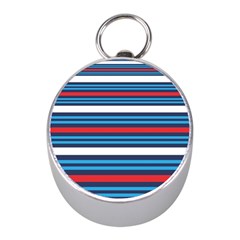 Martini Style Racing Tape Blue Red White Mini Silver Compasses by Mariart