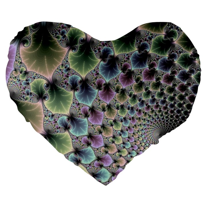 Beautiful Image Fractal Vortex Large 19  Premium Flano Heart Shape Cushions