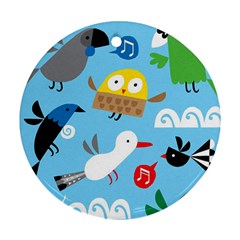 New Zealand Birds Close Fly Animals Ornament (round) by Mariart