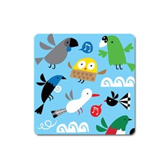 New Zealand Birds Close Fly Animals Square Magnet by Mariart