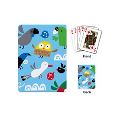 New Zealand Birds Close Fly Animals Playing Cards (mini)  by Mariart