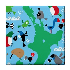 New Zealand Birds Detail Animals Fly Tile Coasters by Mariart