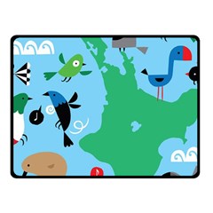 New Zealand Birds Detail Animals Fly Fleece Blanket (small) by Mariart
