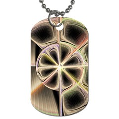 Background With Fractal Crazy Wheel Dog Tag (one Side) by Simbadda