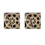 Background With Fractal Crazy Wheel Cufflinks (Square) Front(Pair)
