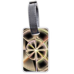 Background With Fractal Crazy Wheel Luggage Tags (one Side)  by Simbadda