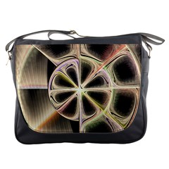 Background With Fractal Crazy Wheel Messenger Bags by Simbadda