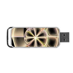 Background With Fractal Crazy Wheel Portable Usb Flash (two Sides) by Simbadda