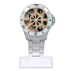 Background With Fractal Crazy Wheel Plastic Nurses Watch by Simbadda