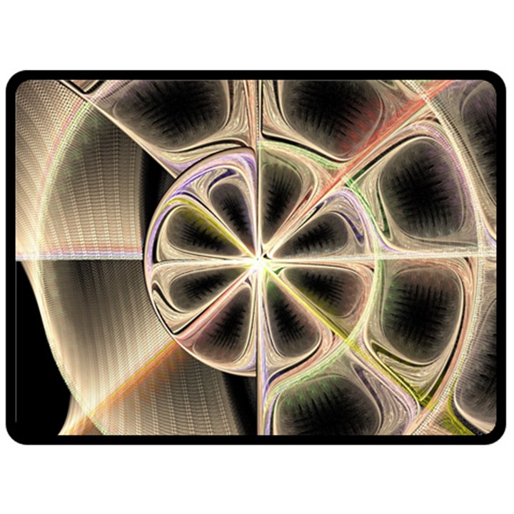 Background With Fractal Crazy Wheel Double Sided Fleece Blanket (Large) 