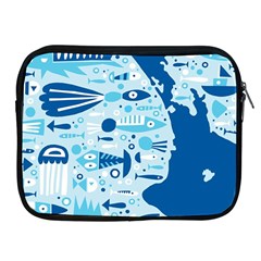 New Zealand Fish Detail Blue Sea Shark Apple Ipad 2/3/4 Zipper Cases