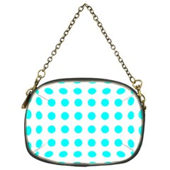 Polka Dot Blue White Chain Purses (one Side)  by Mariart
