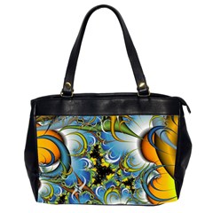 High Detailed Fractal Image Background With Abstract Streak Shape Office Handbags (2 Sides)  by Simbadda
