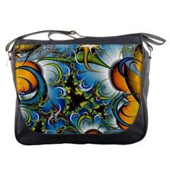 High Detailed Fractal Image Background With Abstract Streak Shape Messenger Bags by Simbadda