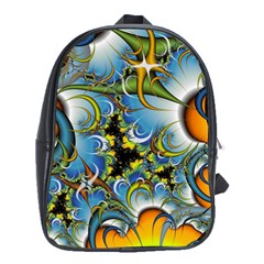 High Detailed Fractal Image Background With Abstract Streak Shape School Bags (xl)  by Simbadda