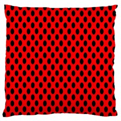 Polka Dot Black Red Hole Backgrounds Standard Flano Cushion Case (one Side) by Mariart