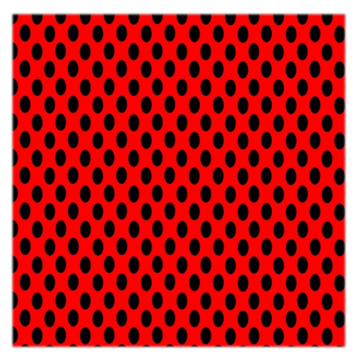 Polka Dot Black Red Hole Backgrounds Large Satin Scarf (Square)