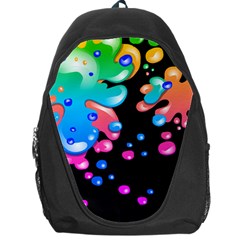 Neon Paint Splatter Background Club Backpack Bag