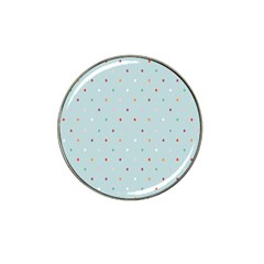 Polka Dot Flooring Blue Orange Blur Spot Hat Clip Ball Marker (4 Pack) by Mariart