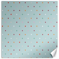 Polka Dot Flooring Blue Orange Blur Spot Canvas 16  X 16   by Mariart