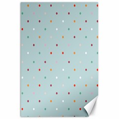 Polka Dot Flooring Blue Orange Blur Spot Canvas 20  X 30   by Mariart