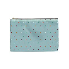 Polka Dot Flooring Blue Orange Blur Spot Cosmetic Bag (medium) 