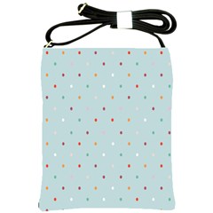 Polka Dot Flooring Blue Orange Blur Spot Shoulder Sling Bags by Mariart