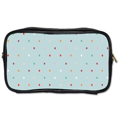 Polka Dot Flooring Blue Orange Blur Spot Toiletries Bags 2-side