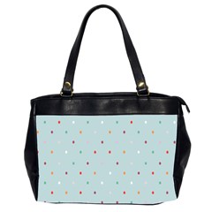 Polka Dot Flooring Blue Orange Blur Spot Office Handbags (2 Sides)  by Mariart