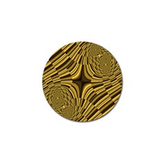 Fractal Golden River Golf Ball Marker (4 Pack) by Simbadda