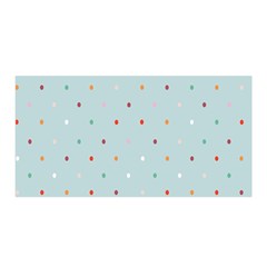 Polka Dot Flooring Blue Orange Blur Spot Satin Wrap by Mariart