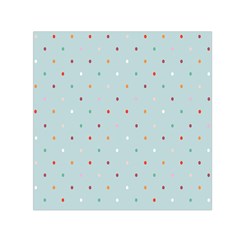 Polka Dot Flooring Blue Orange Blur Spot Small Satin Scarf (square) by Mariart