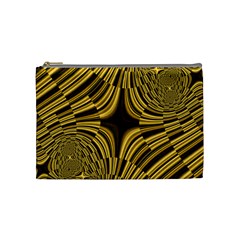 Fractal Golden River Cosmetic Bag (medium)  by Simbadda