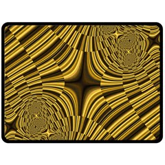 Fractal Golden River Fleece Blanket (large) 