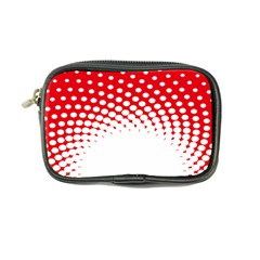 Polka Dot Circle Hole Red White Coin Purse by Mariart