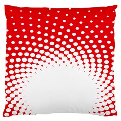 Polka Dot Circle Hole Red White Large Cushion Case (one Side) by Mariart