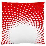 Polka Dot Circle Hole Red White Large Cushion Case (Two Sides) Front