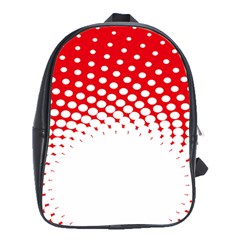 Polka Dot Circle Hole Red White School Bags (xl)  by Mariart