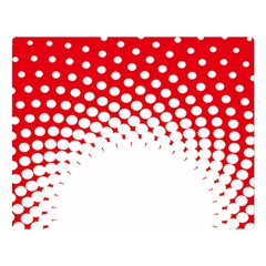 Polka Dot Circle Hole Red White Double Sided Flano Blanket (large)  by Mariart