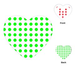 Polka Dot Green Playing Cards (heart) 