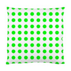 Polka Dot Green Standard Cushion Case (one Side)