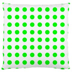 Polka Dot Green Large Cushion Case (two Sides) by Mariart