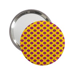 Polka Dot Purple Yellow Orange 2 25  Handbag Mirrors by Mariart