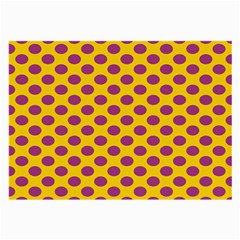Polka Dot Purple Yellow Orange Large Glasses Cloth (2-side) by Mariart