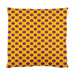 Polka Dot Purple Yellow Orange Standard Cushion Case (two Sides)