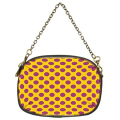 Polka Dot Purple Yellow Orange Chain Purses (two Sides) 