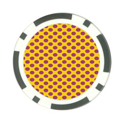 Polka Dot Purple Yellow Orange Poker Chip Card Guard (10 Pack)