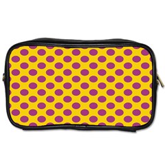 Polka Dot Purple Yellow Orange Toiletries Bags 2-side